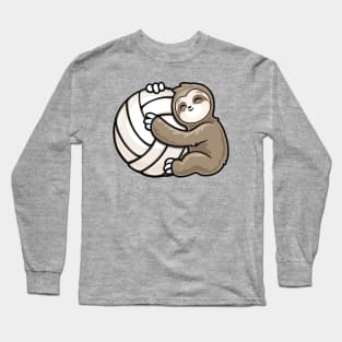 Baby Sloth volleyball player Long Sleeve T-Shirt